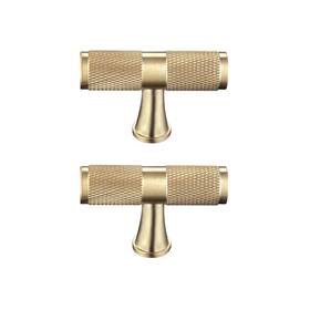 Brandname 726323921104 Laide Cabinet Knobs Brass Brushed Gold For Dresser Drawer Handles T Bar Singl