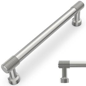 B0cm6tjp6q Bukobyhe 10 Pack 7 Inch 177mm Brushed Satin Nickel Knurled Cabinet Handles
