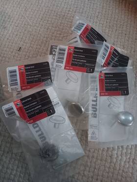 Dhh-720 Bulldog Hardware 035061316319 Lot 6 Polished Chrome Knob Cabinet Cupboard Door