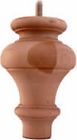 Bunn-3-ro " Bunn Feet Red Turned 6 Dimensions Oak Wood 4 Model