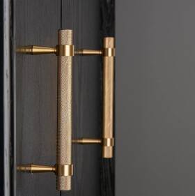 Bwrmhme 778809014190 2 Pack Solid Brass Cabinet Pulls 5 Inch 128mm Hole Centers Gold Knurled Text