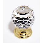 C210-clr-pb Alno Crystal Polished Brass Mm Spherical Knob 785584011887