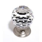 C210-clr-sn Alno Crystal Satin Nickel Mm Spherical Knob 785584011917