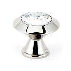C214-clr-pn Alno Contemporary Polished Nickel Art Deco Crystal Knob 785584014215