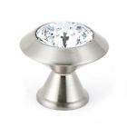 C214-clr-sn Alno Contemporary Satin Nickel Art Deco Crystal Knob 785584014222