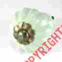 C84rls-2nds 4.95 Ceramic Knob Romantic Decor More 6 Green Fluted Kitchen Cabinet Furniture Hardware
