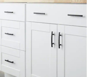 50xcab076089wmb Cabinet Bar Pull Door Handle Contemporary Beam 3 Inch 76 Mm Matte Black 20 Pack