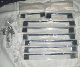 Hm-pl-h255-224 Cauldham Hm-pl-h255-224- 10 Pc Chrome Solid Kitchen Cabinet Pulls Handles 6 Inch And 4 5