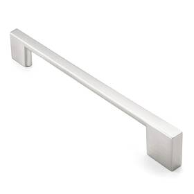 Hw-pl-m255-160-sn Cauldham 5 Pack Solid Kitchen Cabinet Pulls Handles 6-5/16 Hole Centers - Mode