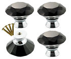 Cb735548221647 Unbranded Black Diamond Crystal Glass Clear Kitchen Door 735548221647