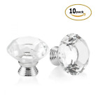 Cecominod065289 Crystal Glass Diamond Shape Cabinet Knob Drawer Pull 713458860880