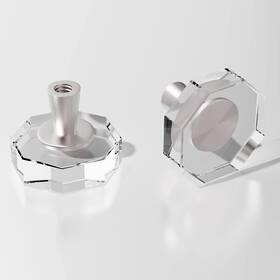 Ceymio 639395278727 Crystal Cabinet Drawer Knobs 8 Pack Crystals Brushed Nickel Cabinets Pulls Kn