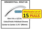 5527-26 Chrome Pulls Cabinet Lot Clean Modern Amerock 15pcs Sleek Polished Drawer