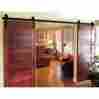 Classic7 Aba Hardware Double Sliding Barn Door Rustic Black Track 7 Ft 100 Steel