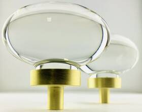 Clctk 653858390733 8 Pack Glass Cabinet Knobs And Pulls Oval Crystal For Dresser Drawers Sa