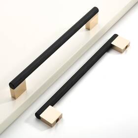 B0byyv6ggl Coinkoly 6-pcs 7.5 Inch Black Gold Knurled Cabinet Pulls Kitchen Handle Drawer