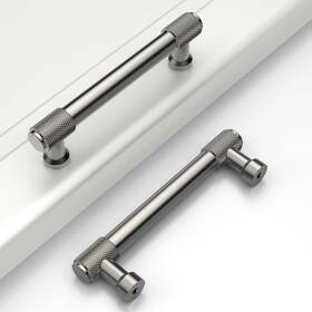 B0c287766p Coinkoly 10-pack 3.75 Inch Brushed Satin Nickel Knurled Cabinet Drawer Pulls Handles