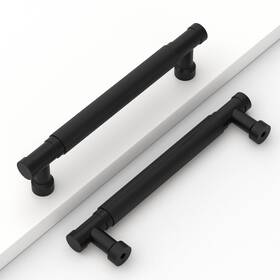 B0db43w31g Coinkoly 10-pack 5 Inch Black Knurled Cabinet Handles Kitchen Matte Pulls