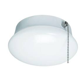 Commercial Electric 849489000114 7 Inch Bright White Led Ceiling Round Flushmount Easy Light With Pull Chain