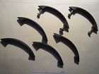 Contemp.6-ea Solid Handles Black 3 " Pulls Kitchen Screws Arched Cabinets Metal