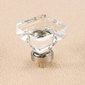 Coolnews 313056351317 8 Pack Glass Cabinet Knobs Crystal For Dresser Drawer Square
