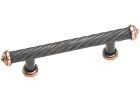 57907 Copper Laurey Capri Cabinet 3 Pewter Pull Antique "