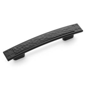 10557fb Cosmas 25 Pack Flat Black Hammered Cabinet Handle Pull Hardware - 3 Inch