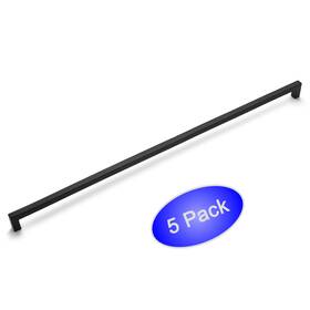 14777-448fb Cosmas 5 Pack Cabinet Hardware Flat Black Modern Handle Pulls #14777-448fb