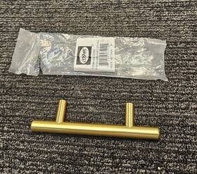 305-030bb Cosmas Qty 25 Brushed Brass Cabinet Euro Style Bar Handle Pull