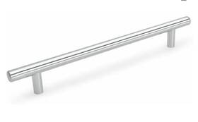 305-160ch Cosmas 10 Pack Chrome Bar Cabinet Pulls 160mm Hole Euro Style Handles