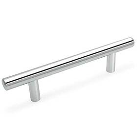 305-96ch Cosmas 10 Pack 6-1/8 Inch Polished Chrome Euro Style Bar Pull 3.75 96mm Hole Centers
