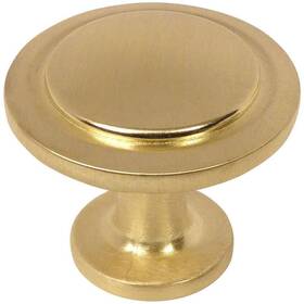 5560bb Cosmas 609595735313 10 Pack Brushed Brass Cabinet Hardware Round Knob - 1-1/4 Inch Diameter