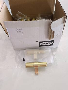 181bb Cosmas 609595737621 20 Pack Brushed Brass Cabinet Bar Handle Pull Knob - 2-3/8 Inch Long