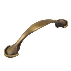 6632bab Cosmas 10 Pack - Brushed Antique Brass Cabinet Hardware Handle Pull 3 Inch Inc