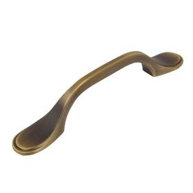 9533bab Cosmas 10 Pack - Brushed Antique Brass Cabinet Hardware Footed Handle Pull