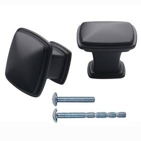 Z81091-bk Cosnys 10 Pack Matte Black Square Kitchen Cabinet Knobs 1-1/2ftftinch 32 Mm