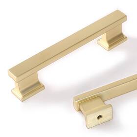 B0bky4zt9k Cotykiley 6pk 3.75 Inch Brushed Brass Cabinet Handles Gold Kitchen Drawer Pulls 96mm