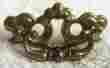 Cp-2465 Ilco Unican Inc Lot 4 Brass Over Zinc Drawer Pulls Cabinet Furniture Handles 1984
