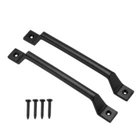 Cr-cah9-2 Craftsman Road Black Cast Iron Pull Handles 9 Inch Castleton Set Of 2 - Cabinet Door Hand