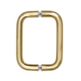 Crl Bpd6sb Satin Brass 6 Inch Back-to-back Solid 3/4 Diameter Pull Handles