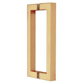 Sq8x8brc-21 Crl Polished Brass 8 Inch X Sq Series Square Tubing Back-to-back Pull Handles
