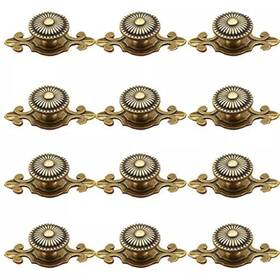 Knobg002 Cskb Antique Vintage Retro Drawer Cabinet Metal Knobs With Backplates 12 Pcsmushroom