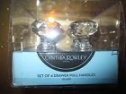 Cynthia Rowley New Glass Cabinet Knob Cupboard Drawer Handles Set Of 4 Clear 5018705756486