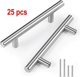 B08p2s4n9l Czc Home 25 Pack 6 Inch Cabinet Pulls Stainless Steel Drawer Handles 3.5 Hole Centers
