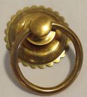 D-1-a Ring Pull Anglo Solid Bright Brass With Backplate