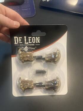4811 De Leon Collections Rustic Antler Crown Drawer/cabinet Knobs Set Of 4 New