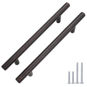 Decobasics 649754220830 10 Pack Solid Stainless Steel -hole Centers 5 Inch 128mm -oil Rubbed Bronze- Eur