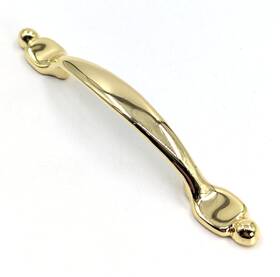 260-pbh Decorite Hardware Nos Lot Of 10 Bow-style Cabinet Pulls 5 Inch Long Polished Brass 3 C/c