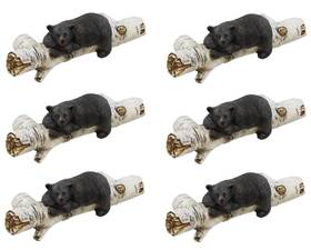 Deleon Collections 098614701932 Black Bear Drawer Pulls 6 Pack With Mounting Screws