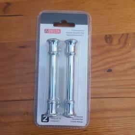 P33748c-pc-u1 Delta P33744c-pc-u1 New Sealed 3 Inch Polished Chrome Porter Pull 2-pack .